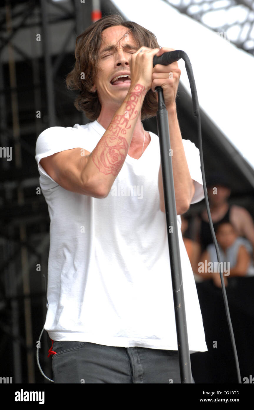 Aug 04, 2007 - Baltimore, MD, USA - Singer BRANDON BOYD of the band Incubus performs live as part of the second annual Virgin Festival that took place at the Pimlico Race Track located in downtown Baltimore. The festival attracted over 35,000 fans to the two day festival that is presented by Virgin  Stock Photo