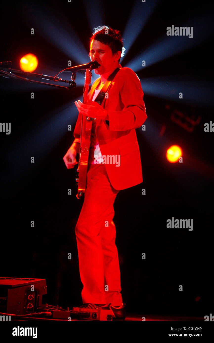 Muse Performing At Madison Square Garden On August 6 2007 Matthew Stock Photo Alamy