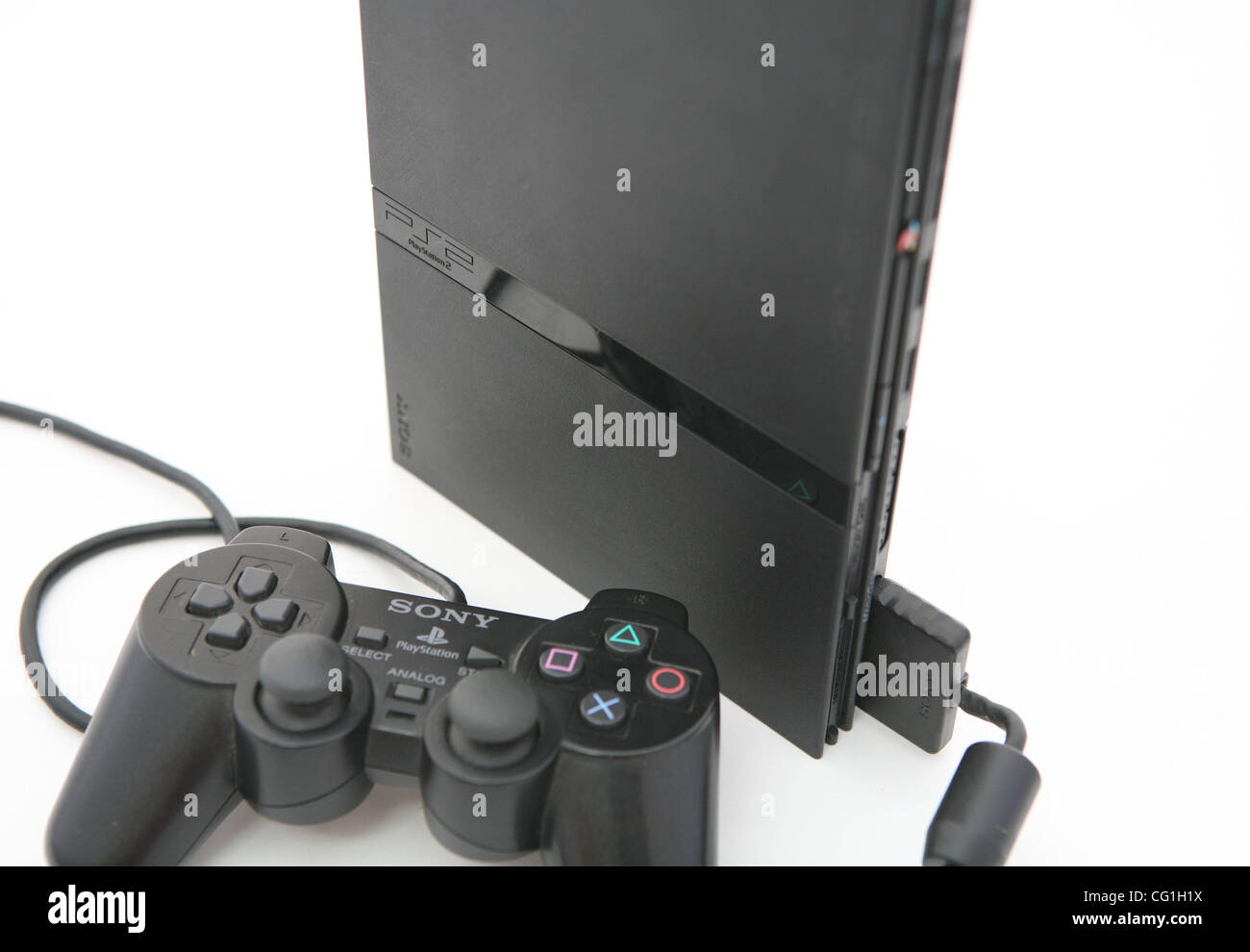 Playstation 2 Slimline Game Console Stock Photo - Download Image