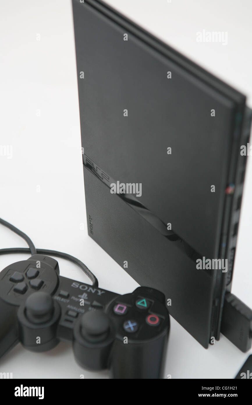 Playstation 2 Slimline Game Console Stock Photo - Download Image