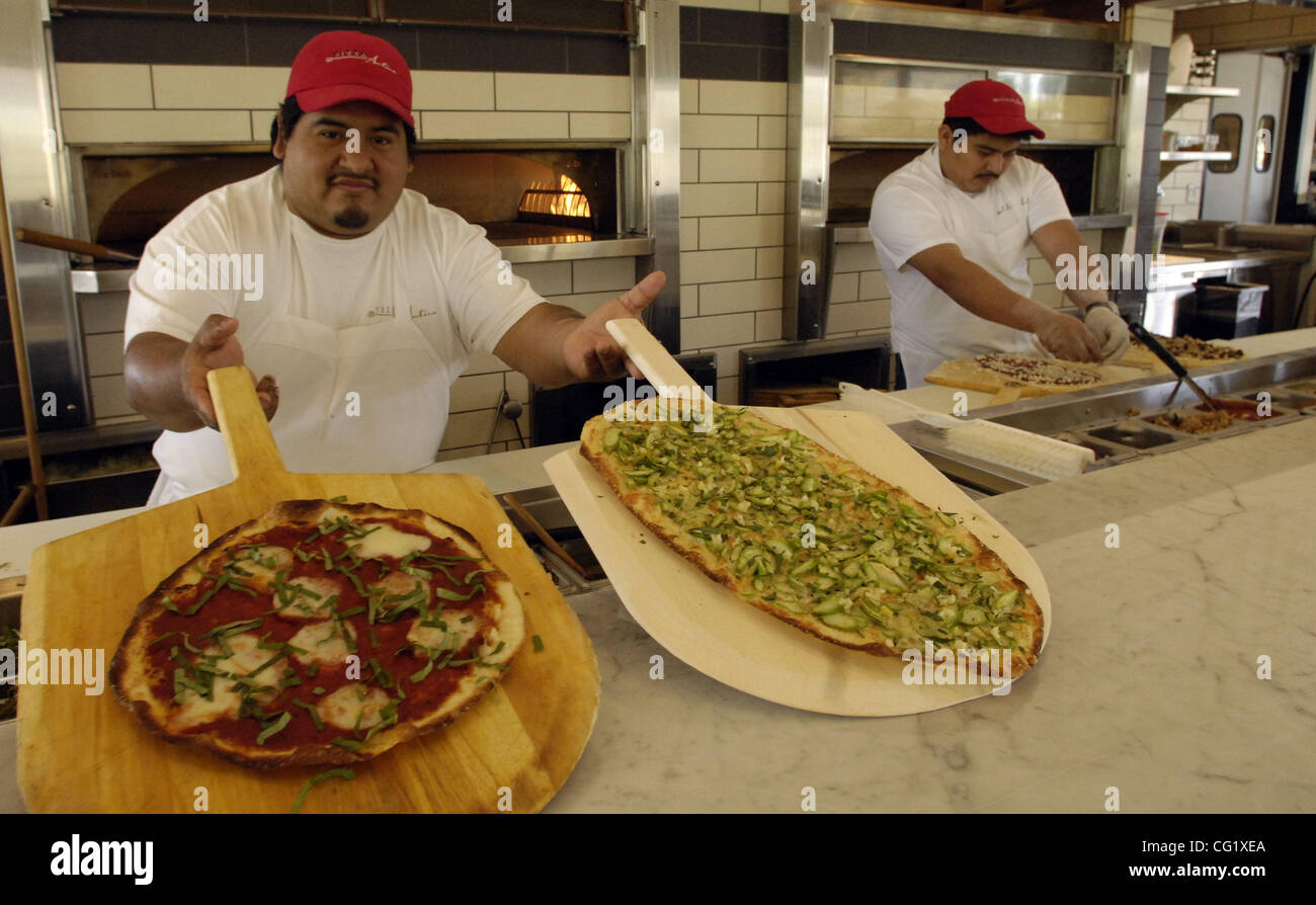 Gillermo Cortez Chef with Margherita Pizza 950 (left) and Asparagus