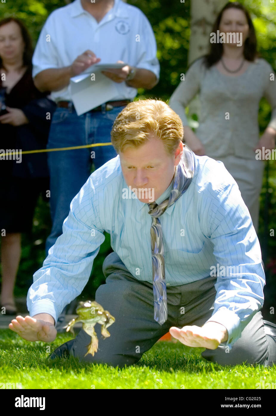 Frog jumping contest hi-res stock photography and images - Alamy