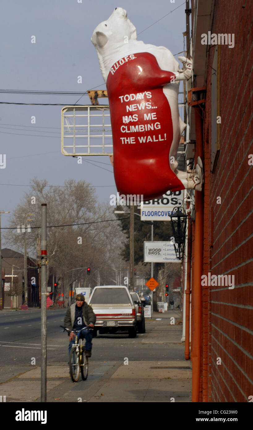 R.O.U.F.S., the big red cow located in front of Ruland's Used Office Furniture Store, is a