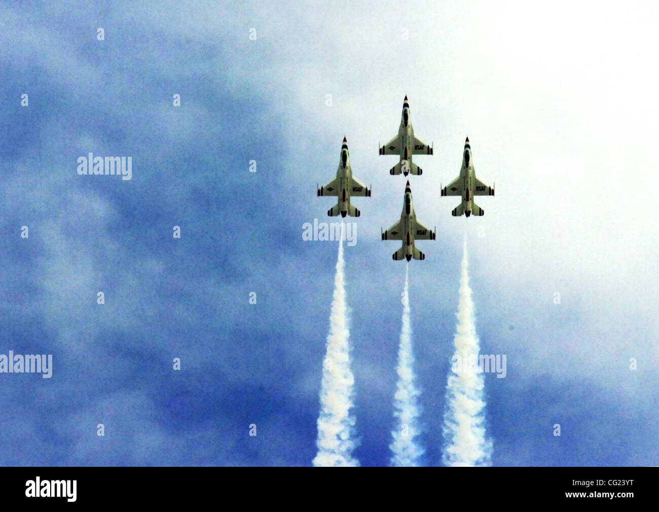 The U.S. Air Force Thunderbirds perform at California Capital Airshow