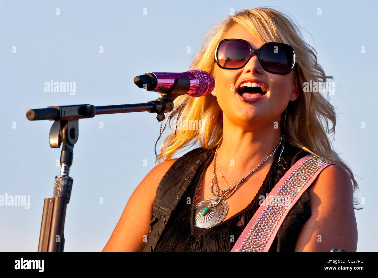 Aug. 12, 2011 - Ottawa, Ontario, Canada - Miranda Lambert during day 2  at the Capital Hoedown country music festival in downtown Ottawa, Ontario, Canada. (Credit Image: © Leon Switzer/Southcreek Global/ZUMAPRESS.com) Stock Photo