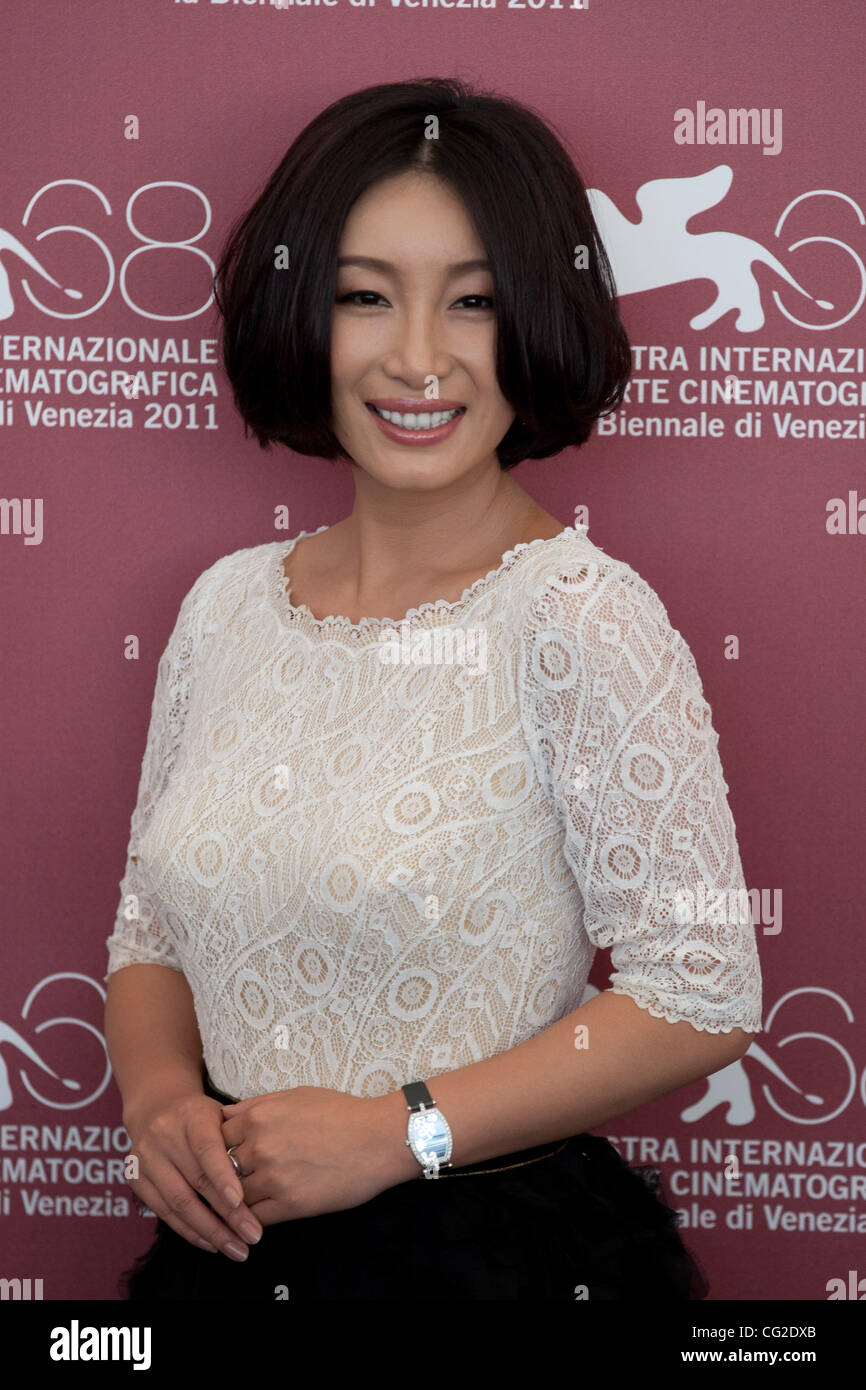 Sept. 5, 2011 - Venice, Italy - actress Hailu Qin during photo call before premiere of the movie 'Tao Jie (A Simple Life)' directed by Ann Hui during the 68th Venice International Film Festival (Credit Image: © Marcello Farina/Southcreek Global/ZUMAPRESS.com) Stock Photo