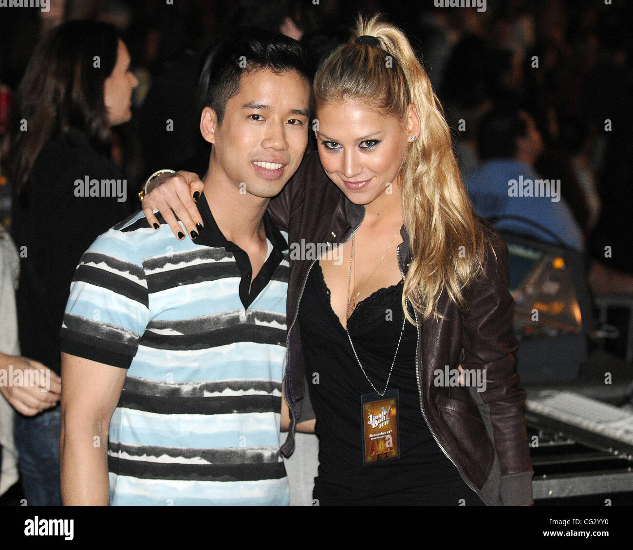 Jared Eng and Anna Kournikova are sighted at the Z100 Jingle Ball at the Bank Atlantic Center. Sunrise, Florida - 11.12.10, Stock Photo