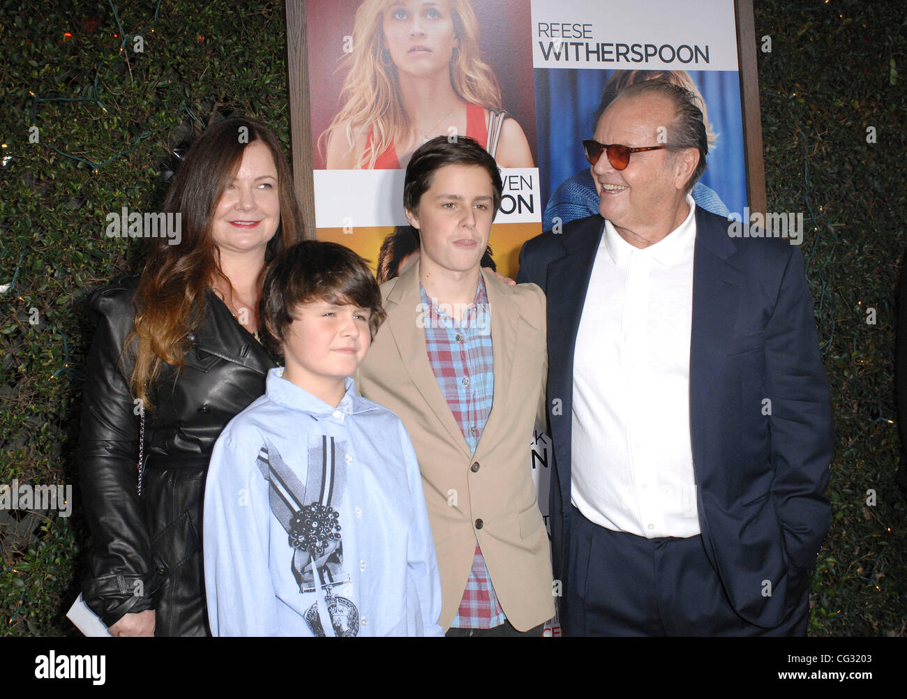 Jack Nicholson with Jennifer Nicholson and her sons The Premiere of 'How Do You Know' held at Regency Village Theatre Los Angeles, California - 13.12.10 Stock Photo