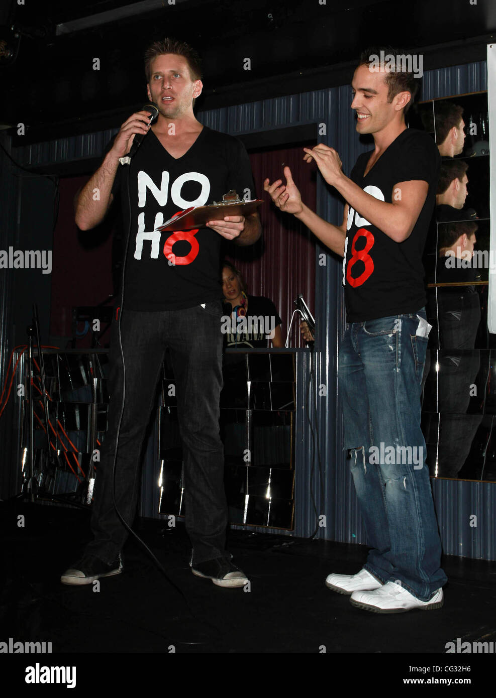 Jeff Parshley, Adam Bouska NOH8 Campaign 2nd Anniversary Celebration held at Wonderland - Inside Hollywood, California - 13.12.10 Stock Photo