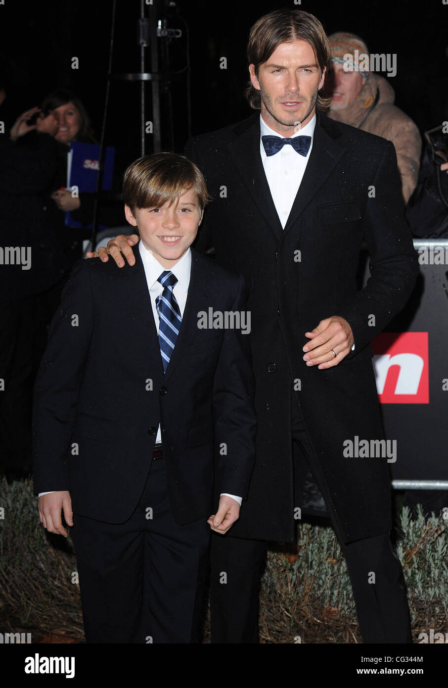 David Beckham and Brooklyn Beckham at "A Night Of Heroes The Sun