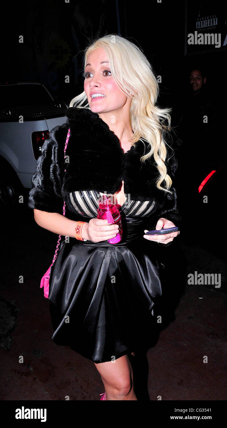 Holly Madison leaving the Roxy Club after watching Dita Von Teese's  Burlesque show Los Angeles, California - 15.12.10 Stock Photo - Alamy
