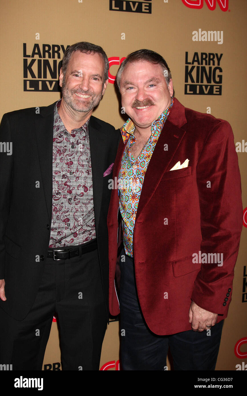 James Van Praagh (r), Partner 'Larry King Live' final show wrap party