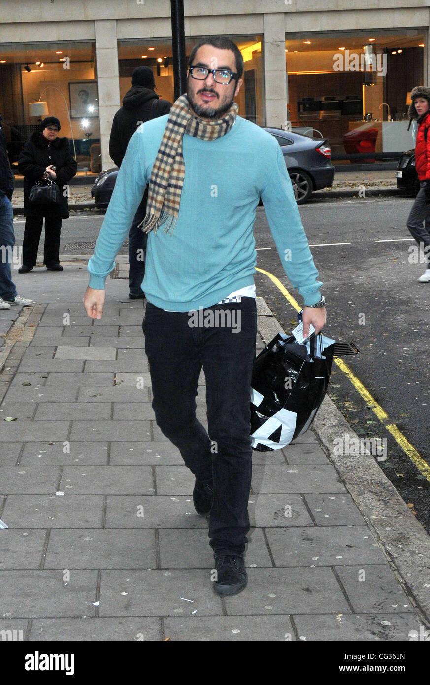 Zane Lowe arrives at the BBC Radio 1 studios London England