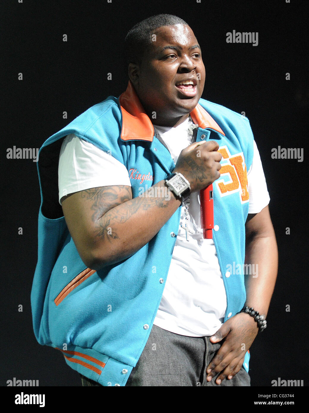 Sean Kingston performs live at the American Airlines Arena Miami, Florida - 18.12.10 Stock Photo