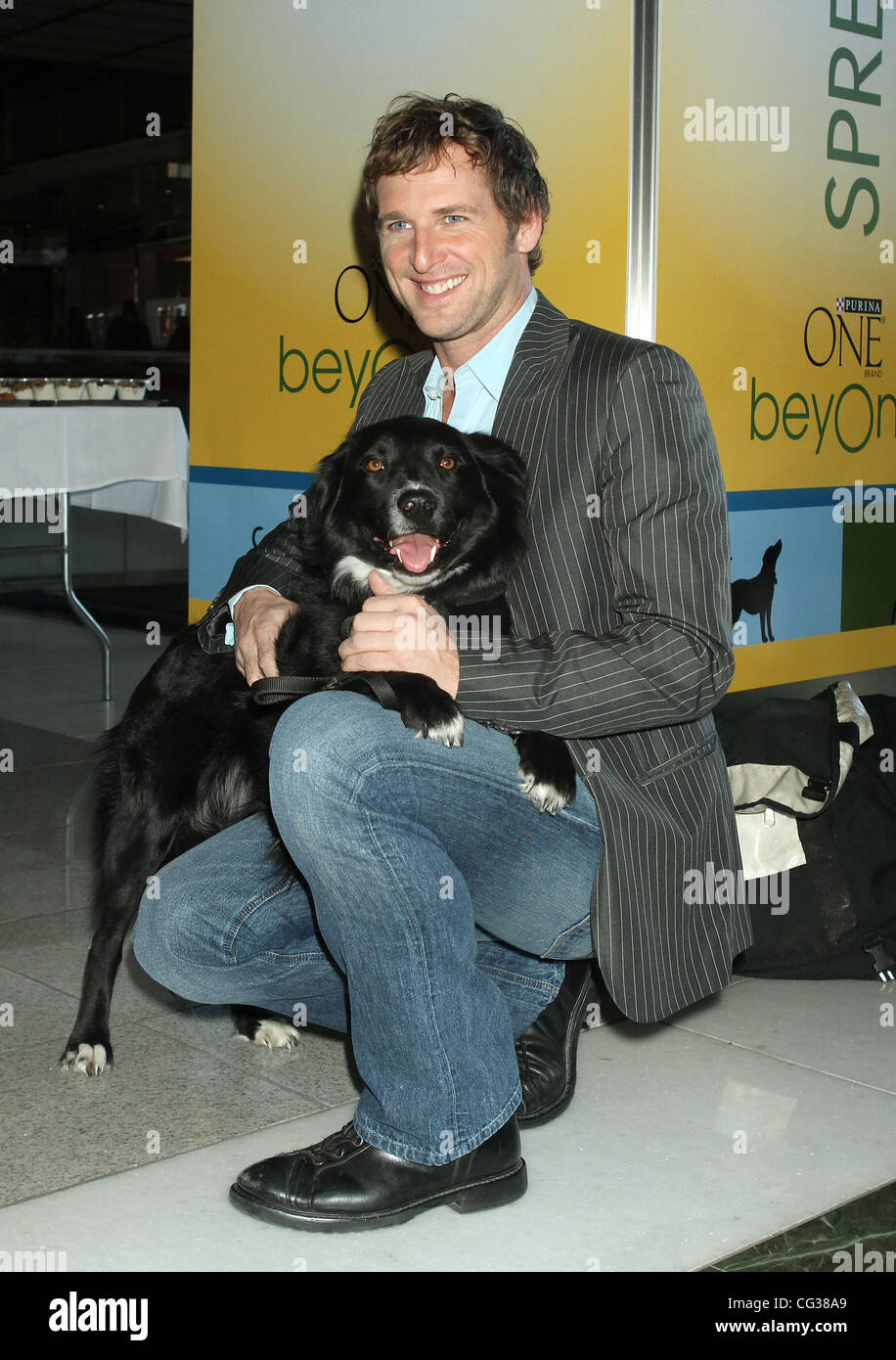 Josh Lucas with his dog Loki helps Purina donate 1million in one day(00)