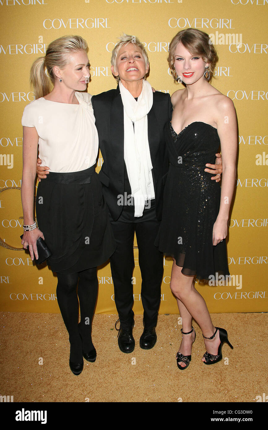 Portia de Rossi, Ellen DeGeneres and Taylor Swift COVERGIRL Celebrate their  50th Anniversary at BOA Steakhouse West Hollywood, California - 05.01.11  Stock Photo - Alamy