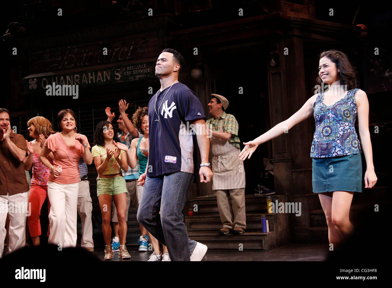 Rick Negron Priscilla Lopez Christopher Jackson Arielle Jacobs and cast Closing night of the Broadway musical
