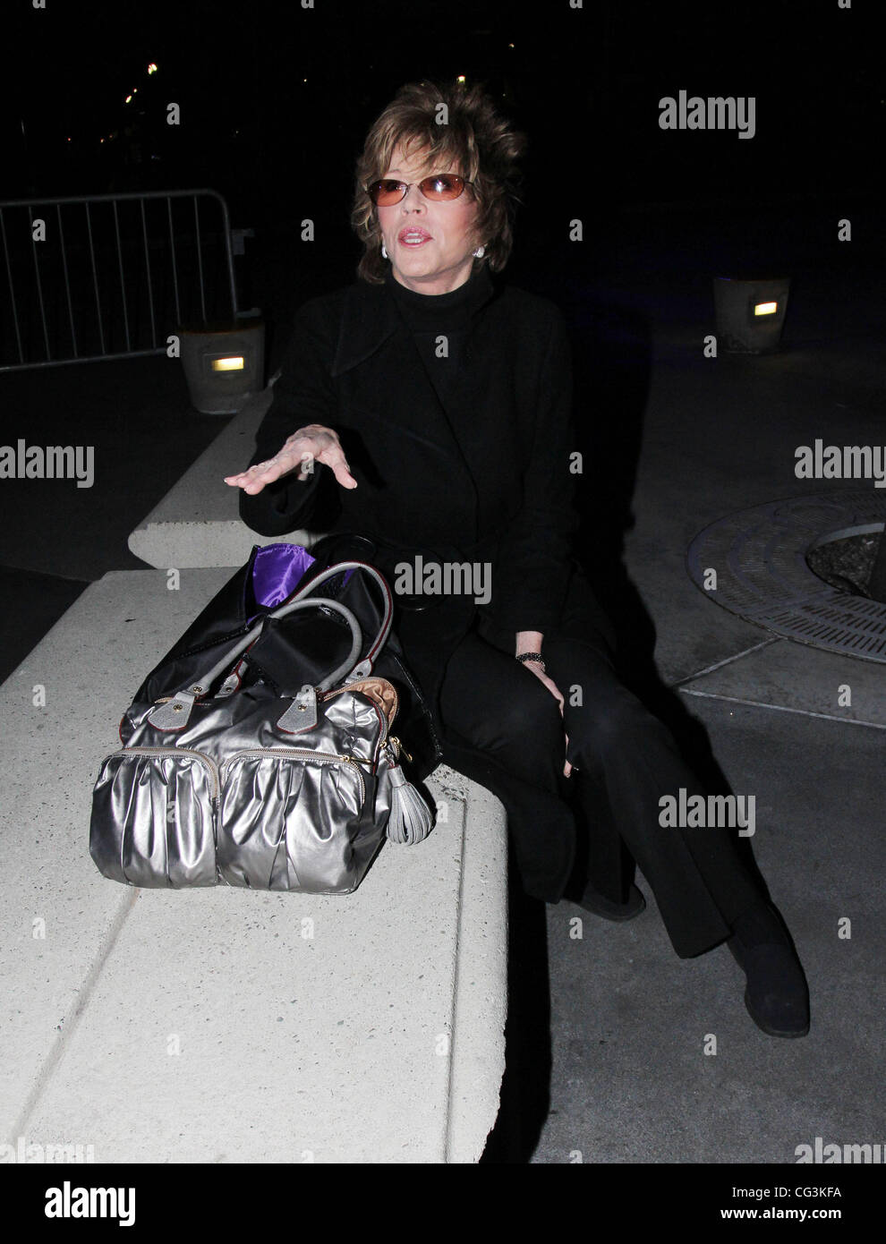 Jane Fonda outside the Staples Center Los Angeles, California, USA - 11.01.11 Stock Photo