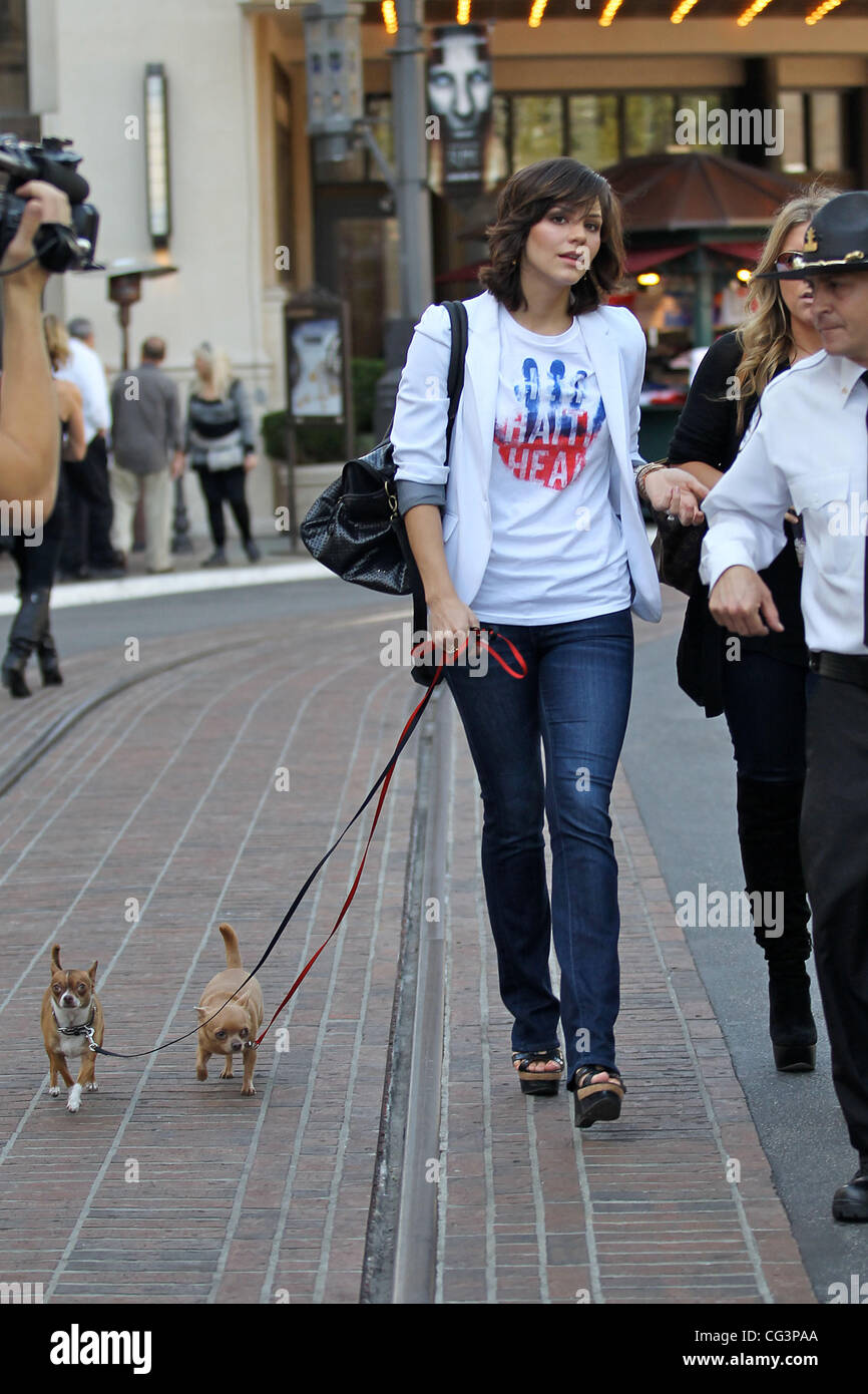 Katharine McPhee out shopping at 'The Grove' with her dogs. Los Angeles