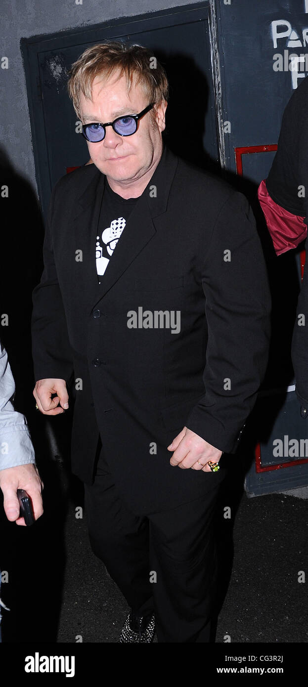 Elton John leaving the Troubadour club in West Hollywood Los Angeles