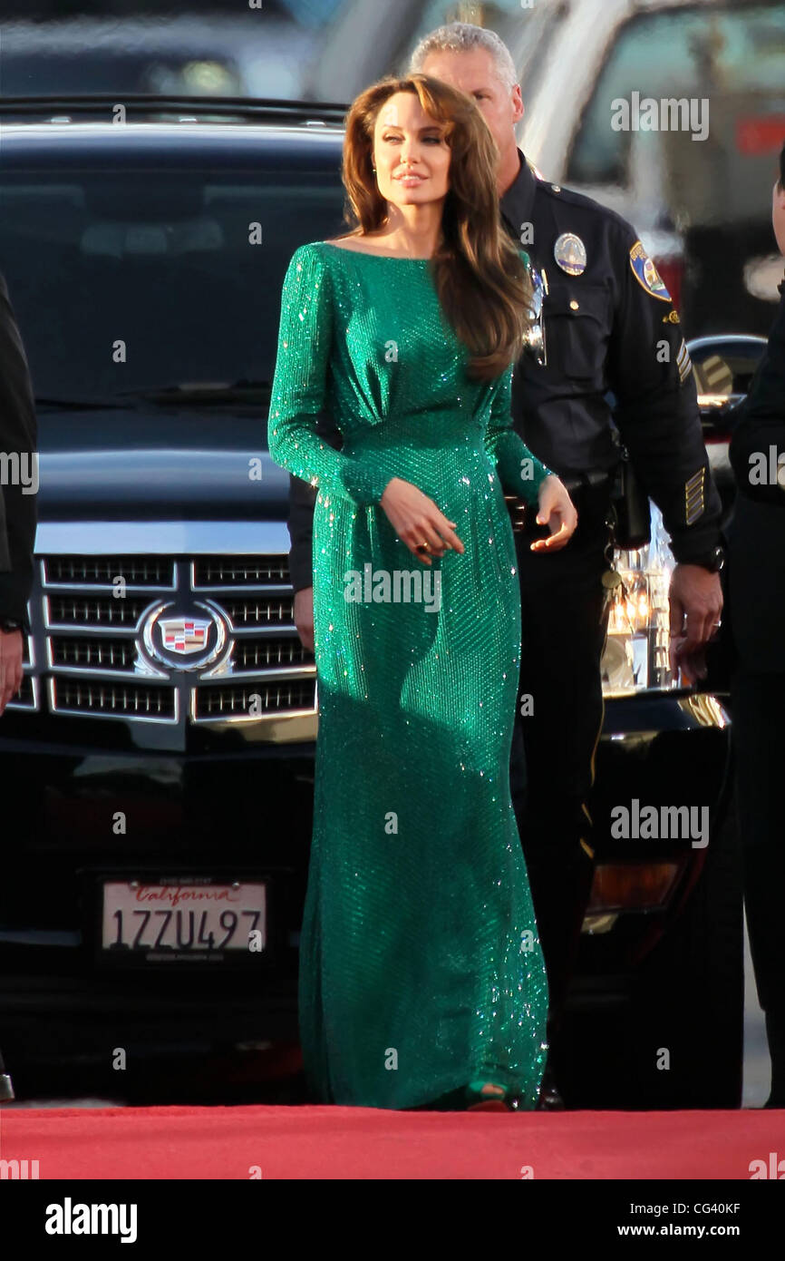 Angelina Jolie 68th Annual Golden Globe Awards held at The Beverly Hilton  hotel - Arrivals Beverly Hills, California - 16.01.11 Stock Photo - Alamy