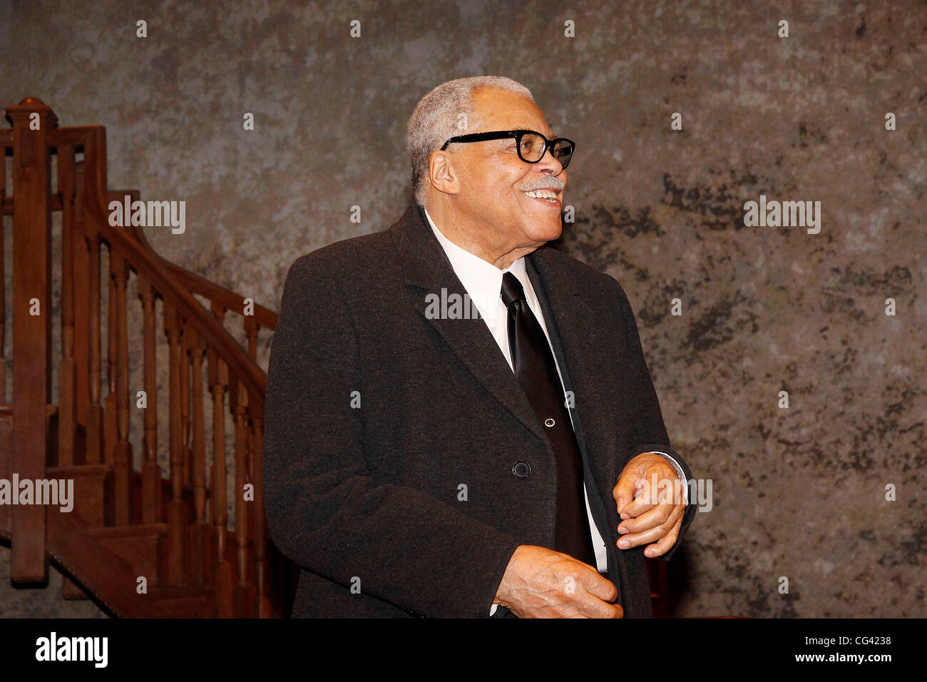 James Earl Jones The Broadway production of 'Driving Miss Daisy' celebrates James Earl Jones' 80th Birthday at the Golden Theatre. New York City, USA - 17.01.11 Stock Photo