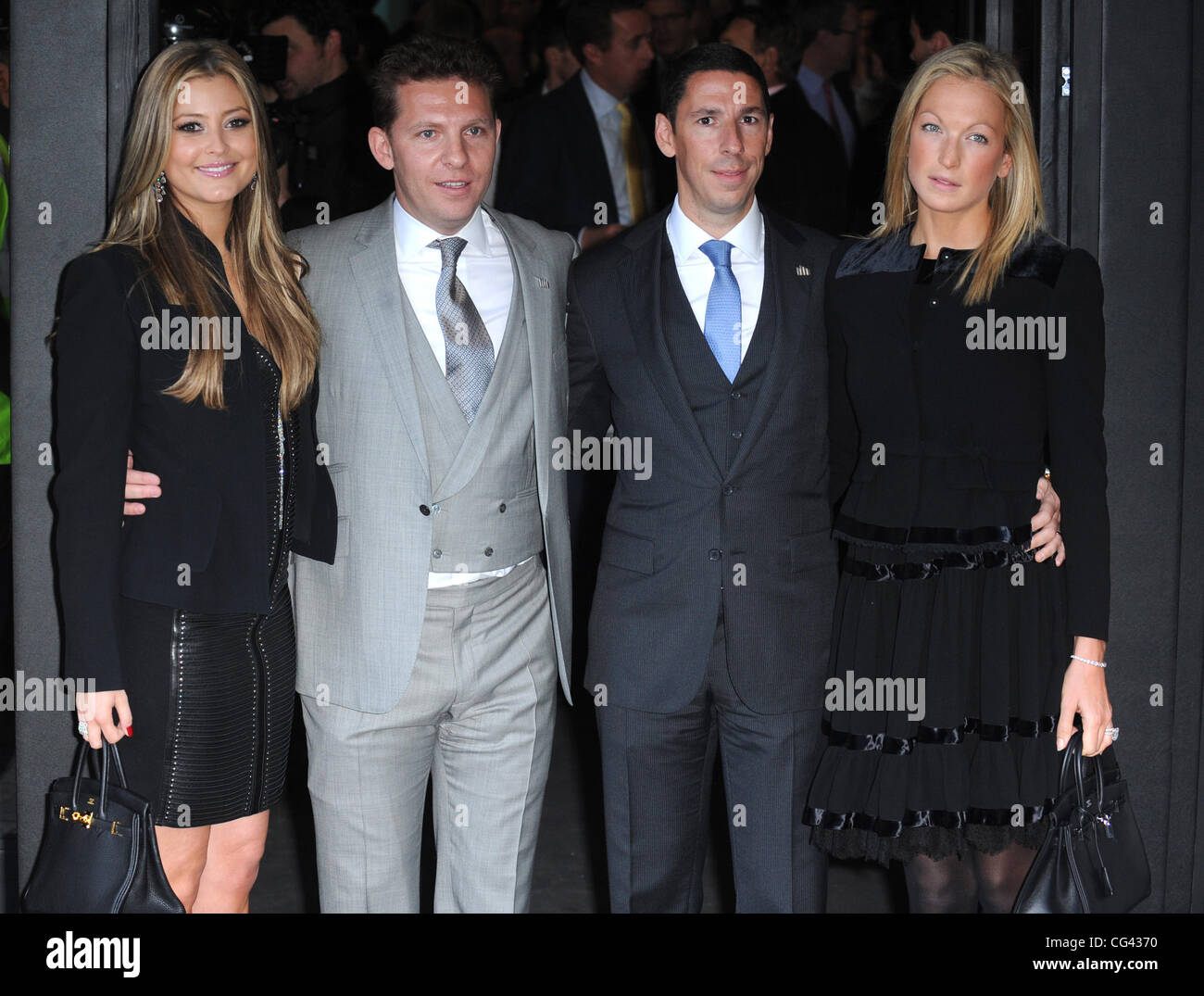 Holly Valance, boyfriend Nick Candy, Christian Candy and his wife Emily Crompton arriving for the One Hyde Park launch event  London, England - 19.01.11 Credit Mandatory: Zak Hussein/WENN.com Stock Photo