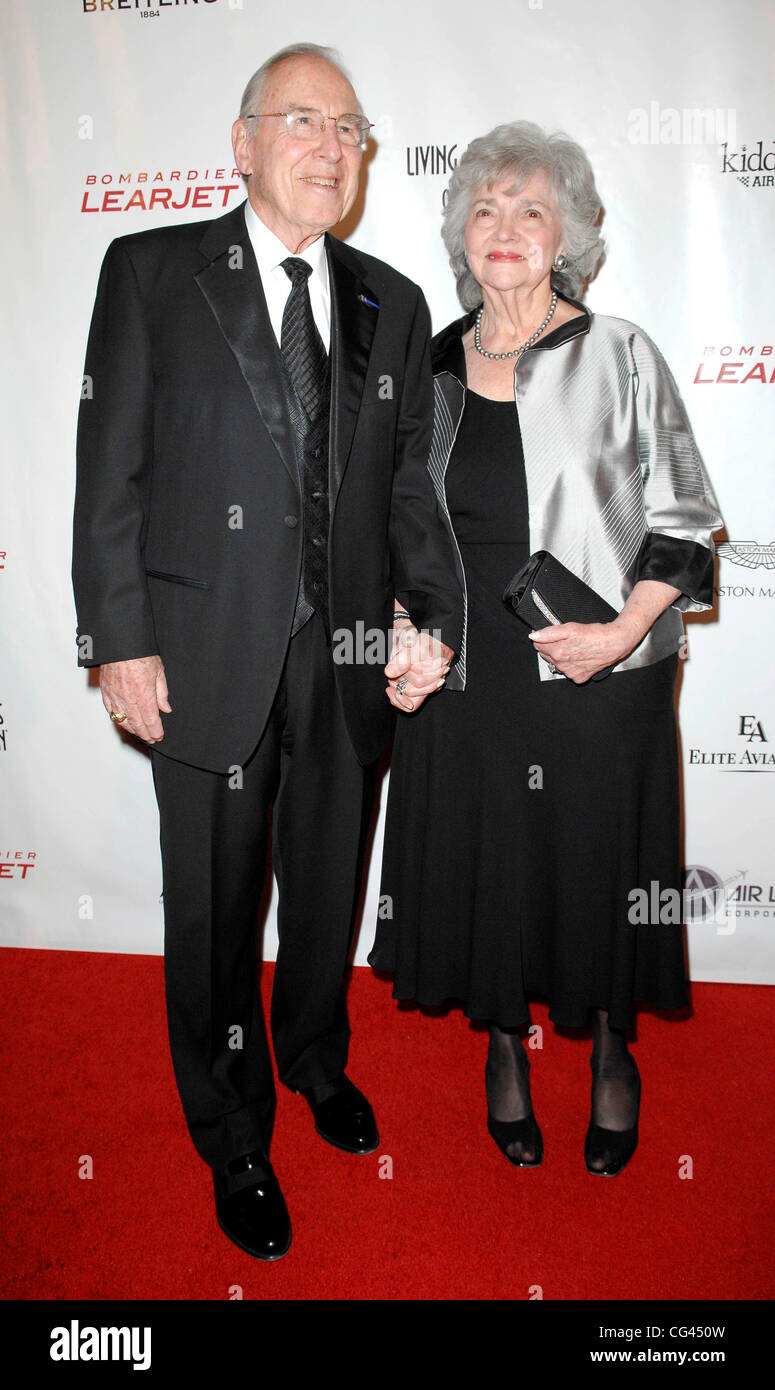 James Lovell and guest The 8th Annual Living Legends of Aviation Awards at the Beverly Hilton - Arrivals Los Angeles, California - 21.01.11 Stock Photo