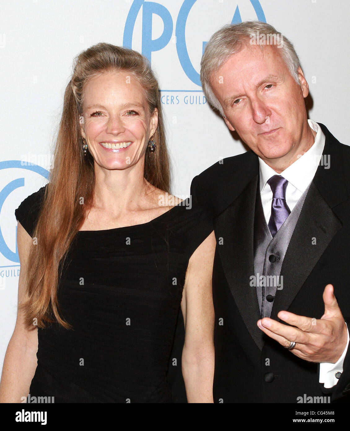 Suzy Amis and James Cameron  The 22nd Annual Producers Guild (PGA) Awards held at The Beverly Hilton Hotel - Arrivals Los Angeles, California - 22.01.11 Stock Photo