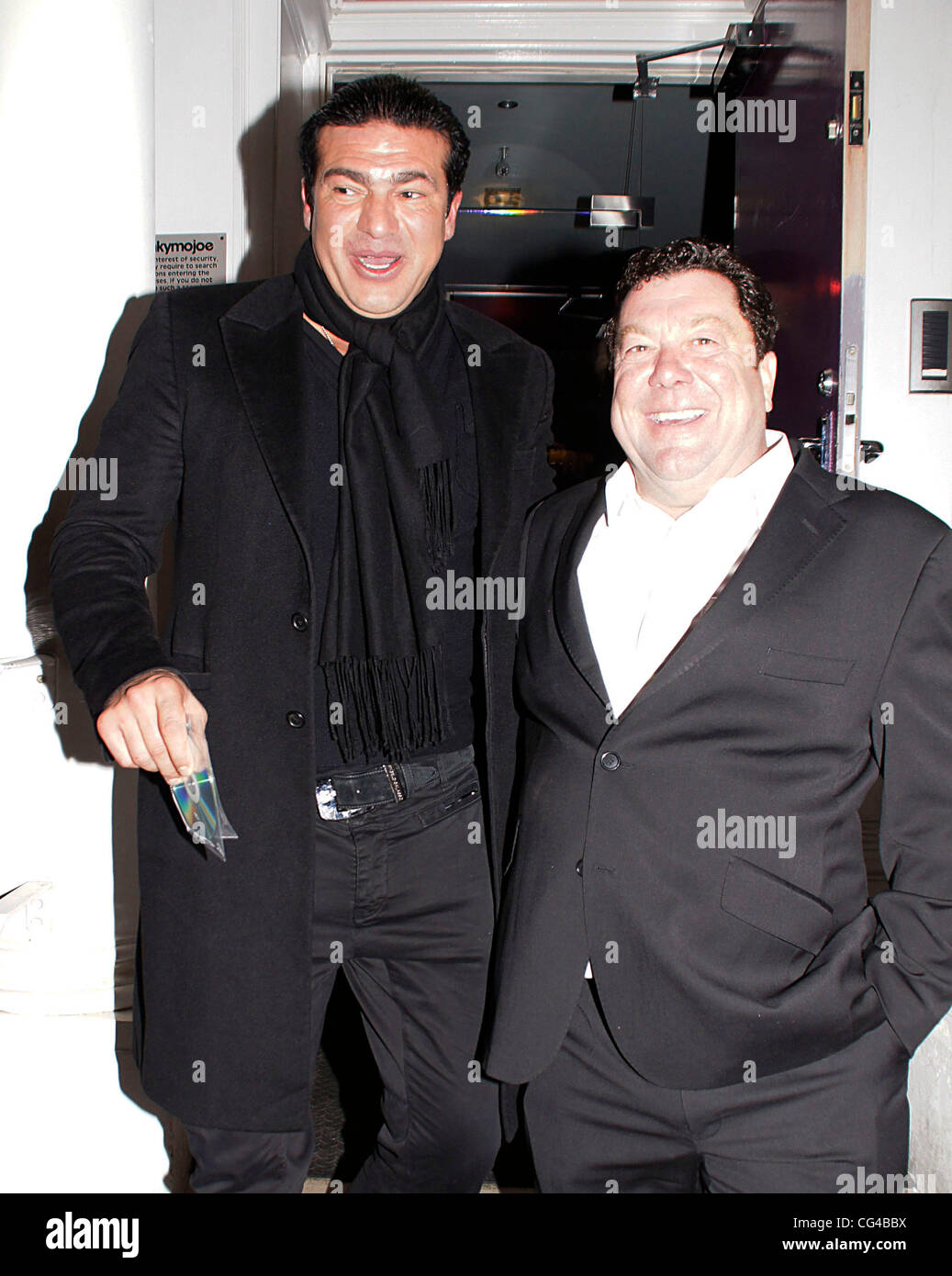 Tamer Hassan outside Funky Mojoe club In South Woodford Essex, England - 28.01.11 Stock Photo