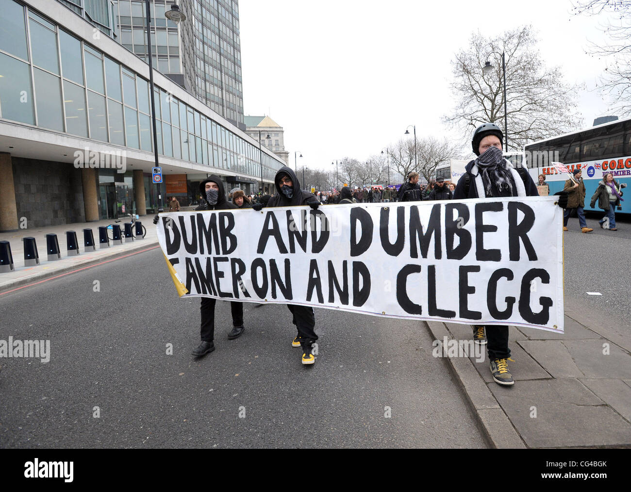 Atmosphere Students protest against the public spending cuts and higher ...