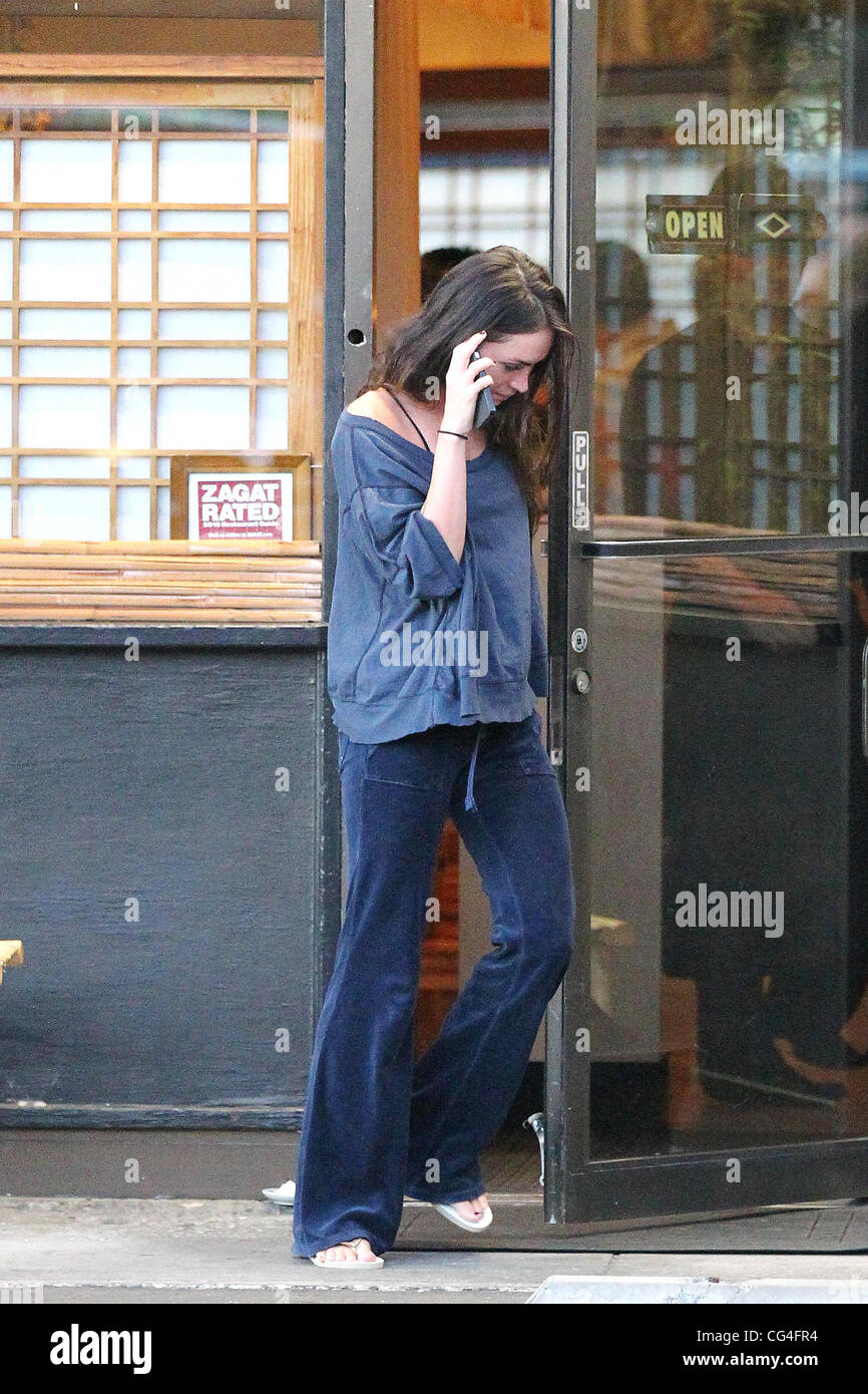 Megan Fox leaving Asanebo Japanese restaurant in Studio City after