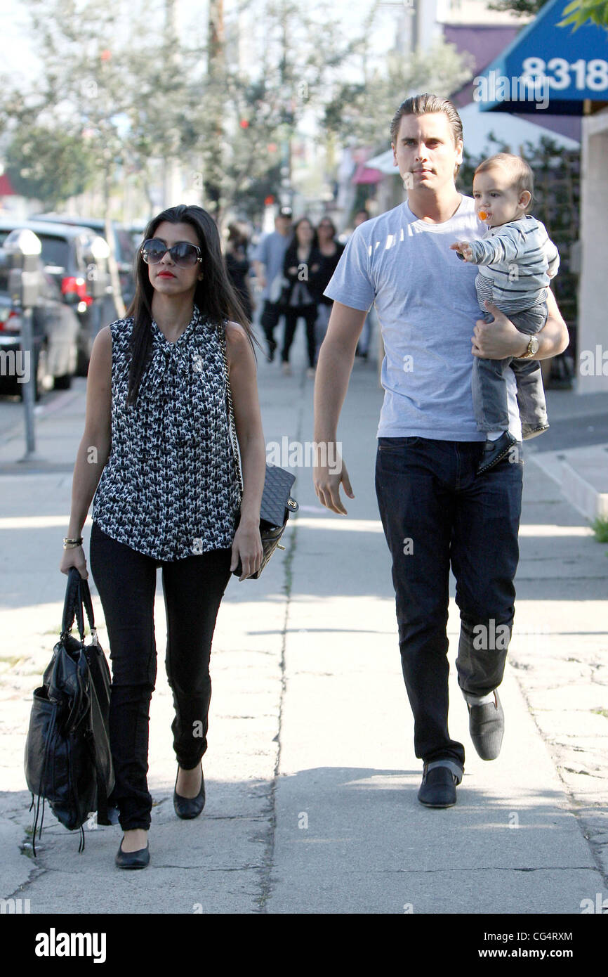 Kourtney Kardashian, Scott Disick and their son Mason Dash Disick out