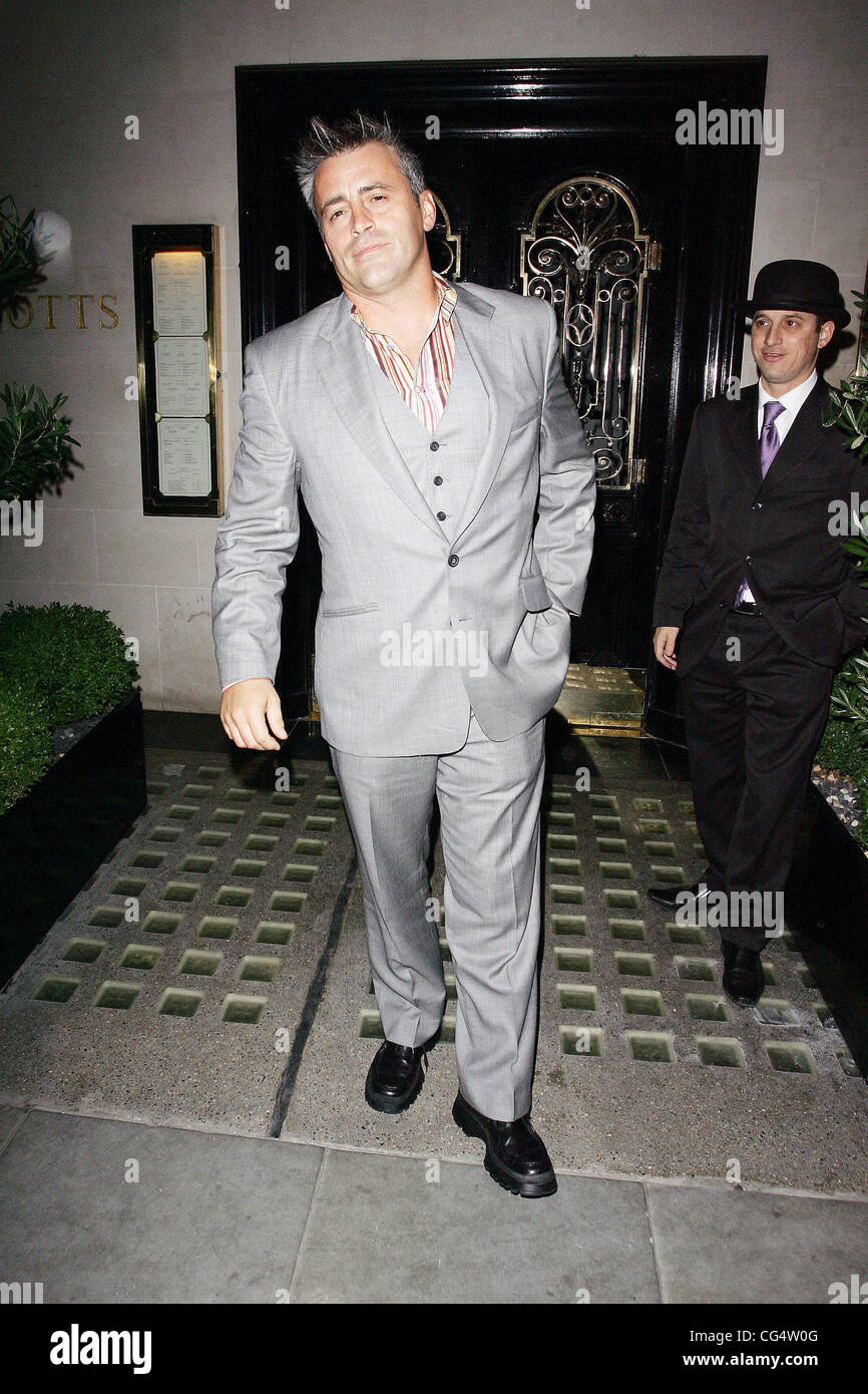Matt LeBlanc leaving The Scotts restaurant in Mayfair London, England