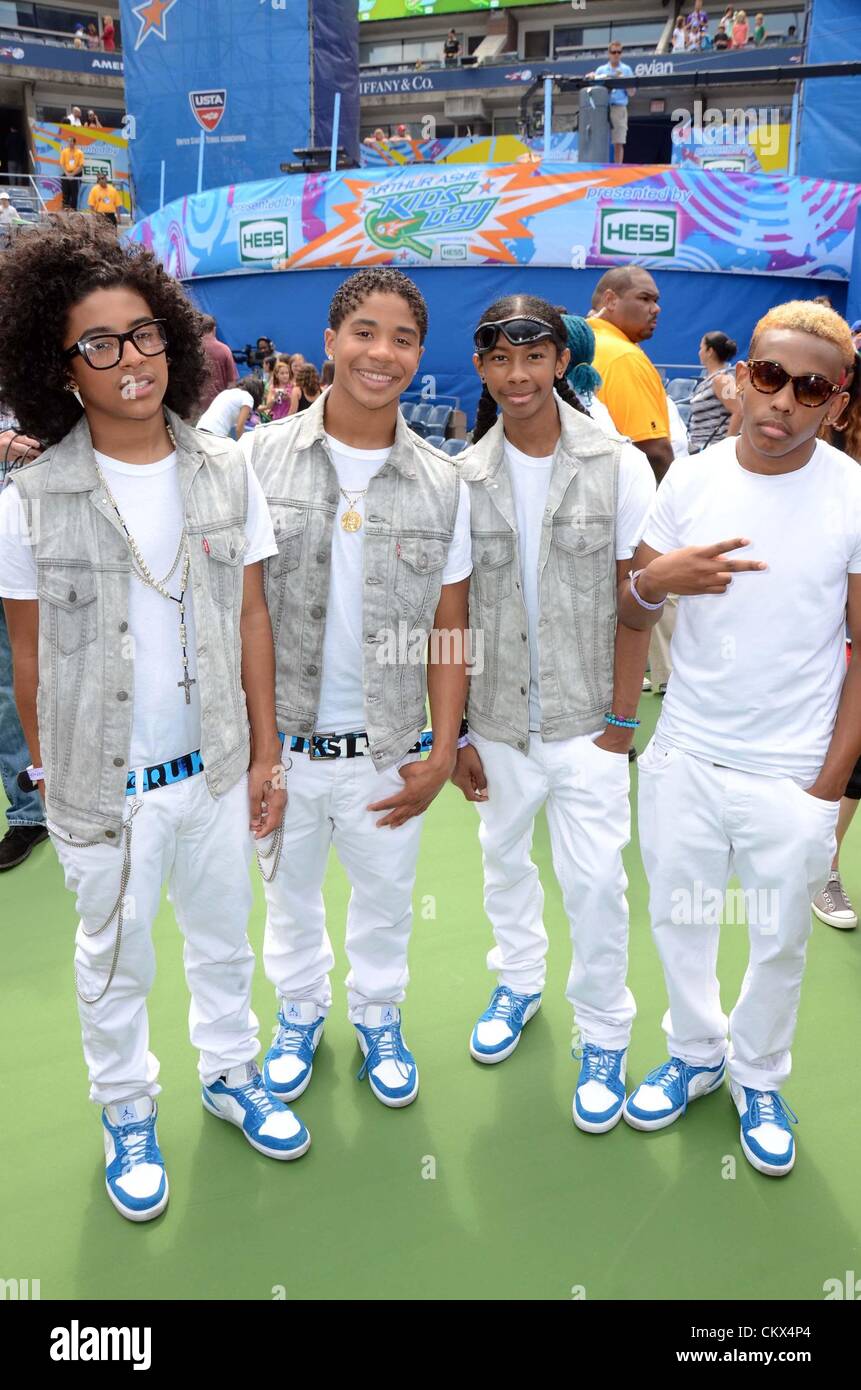 25th Aug 2012. Mindless Behavior, Princeton, Roc Royal, Ray Ray, Prodigy in attendance for 2012 Arthur Ashe Kids' Day, USTA Billie Jean King National Tennis Center, Flushing, NY August 25, 2012. Photo By: Derek Storm/Everett Collection Stock Photo