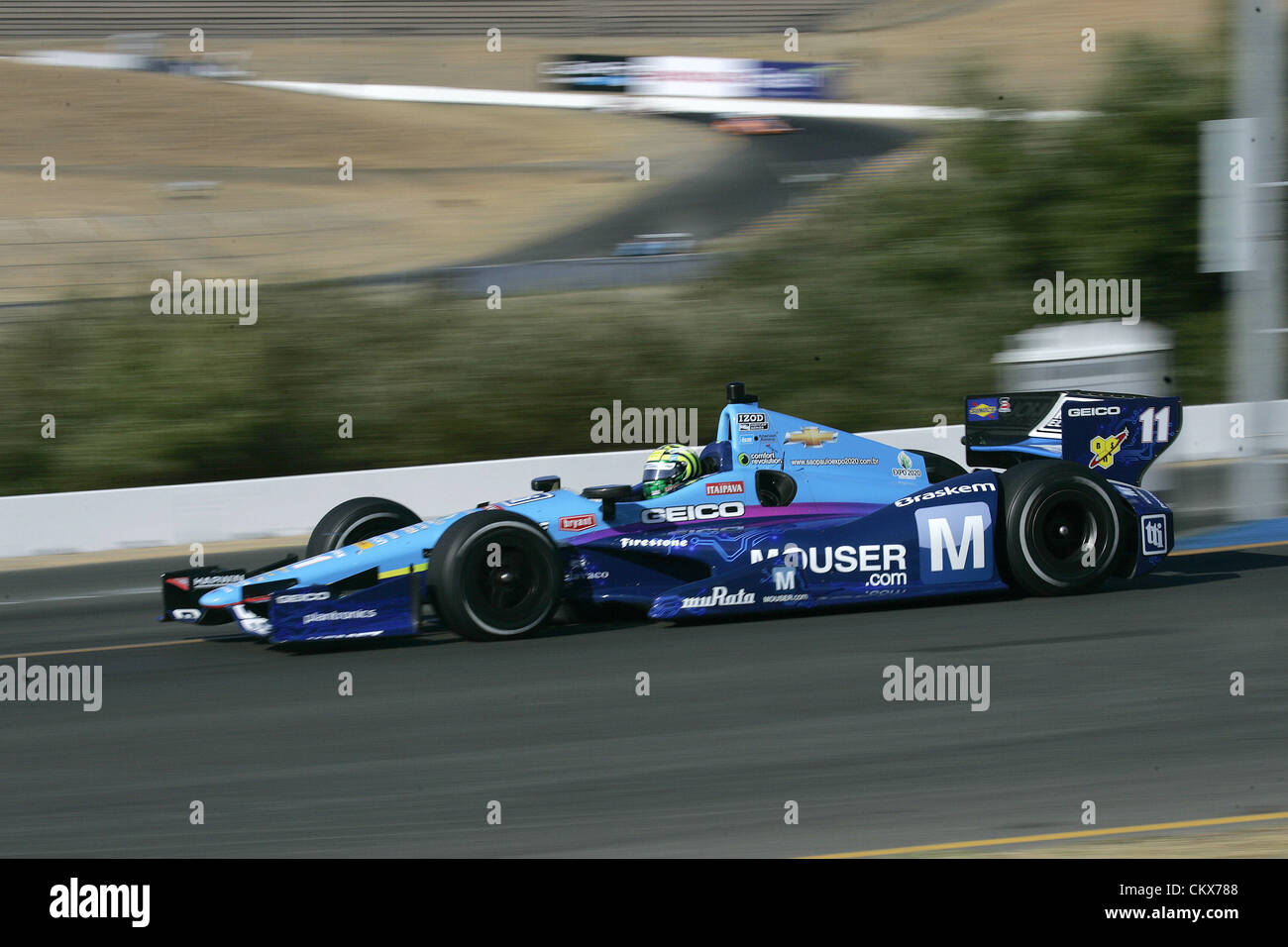 Aug. 26, 2012 - Sonoma, California, USA - IZOD Indycar Series, GoPro Indy Grand Prix of Sonoma, Sonoma, CA, USA, August 24-26 2012,   TONY KANAAN, KV Racing Technology (Credit Image: © Ron Bijlsma/ZUMAPRESS.com) Stock Photo