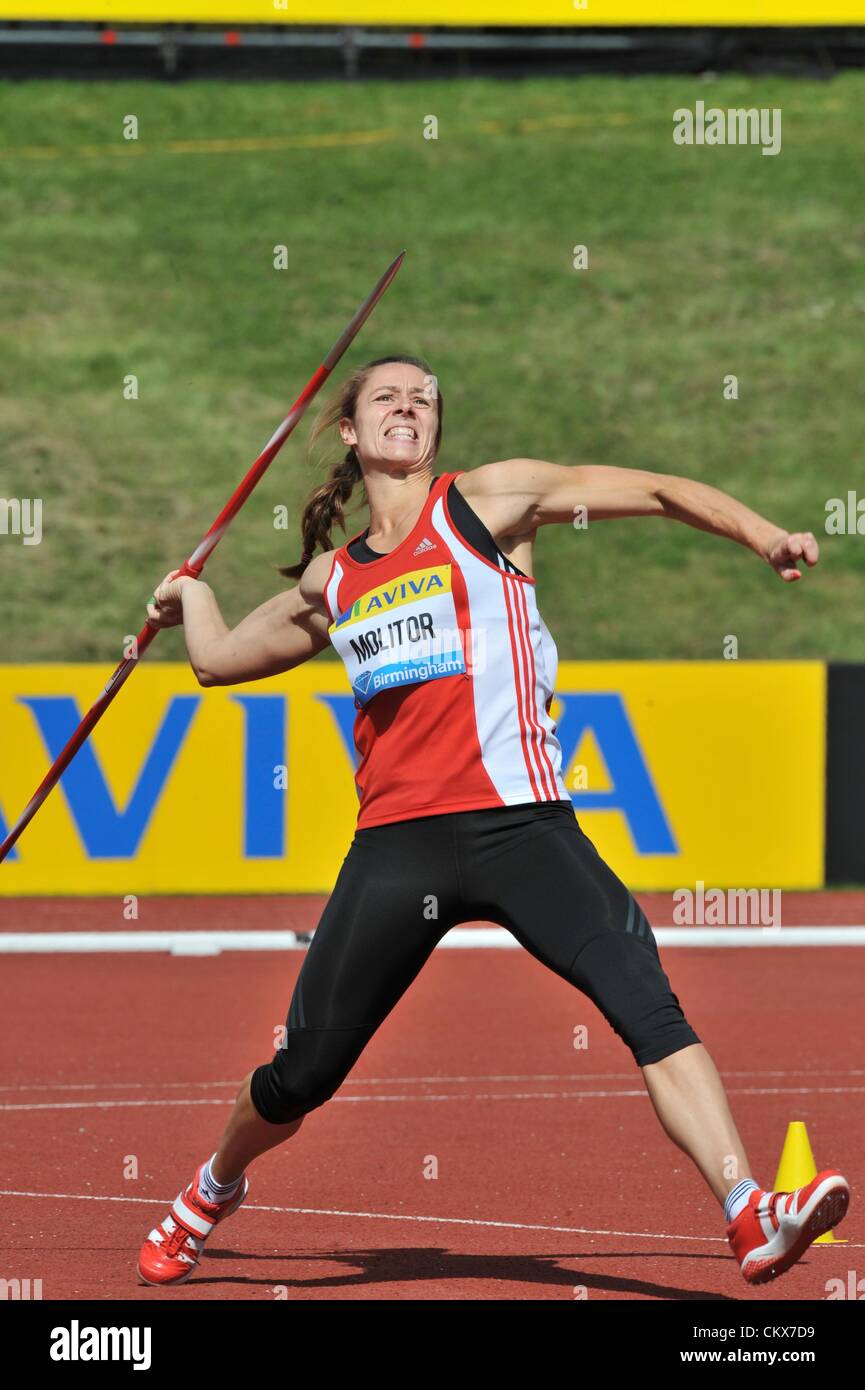26th Aug 2012. Birmingham, England. Womens Javelin Katharina Molitor