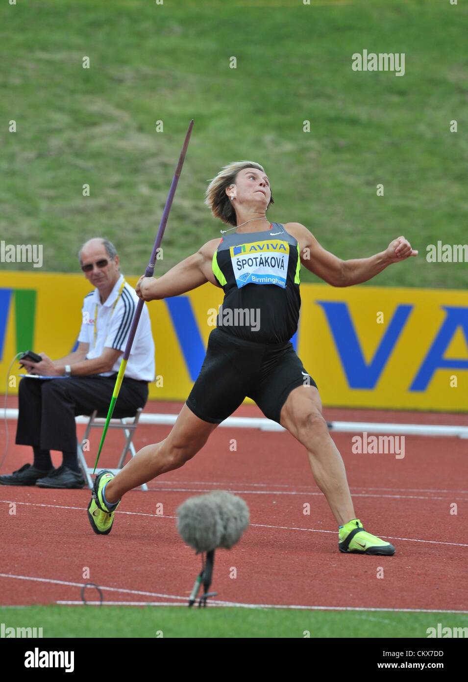 26th Aug 2012. Birmingham, England. Womens Javelin, Barbora Spotakova