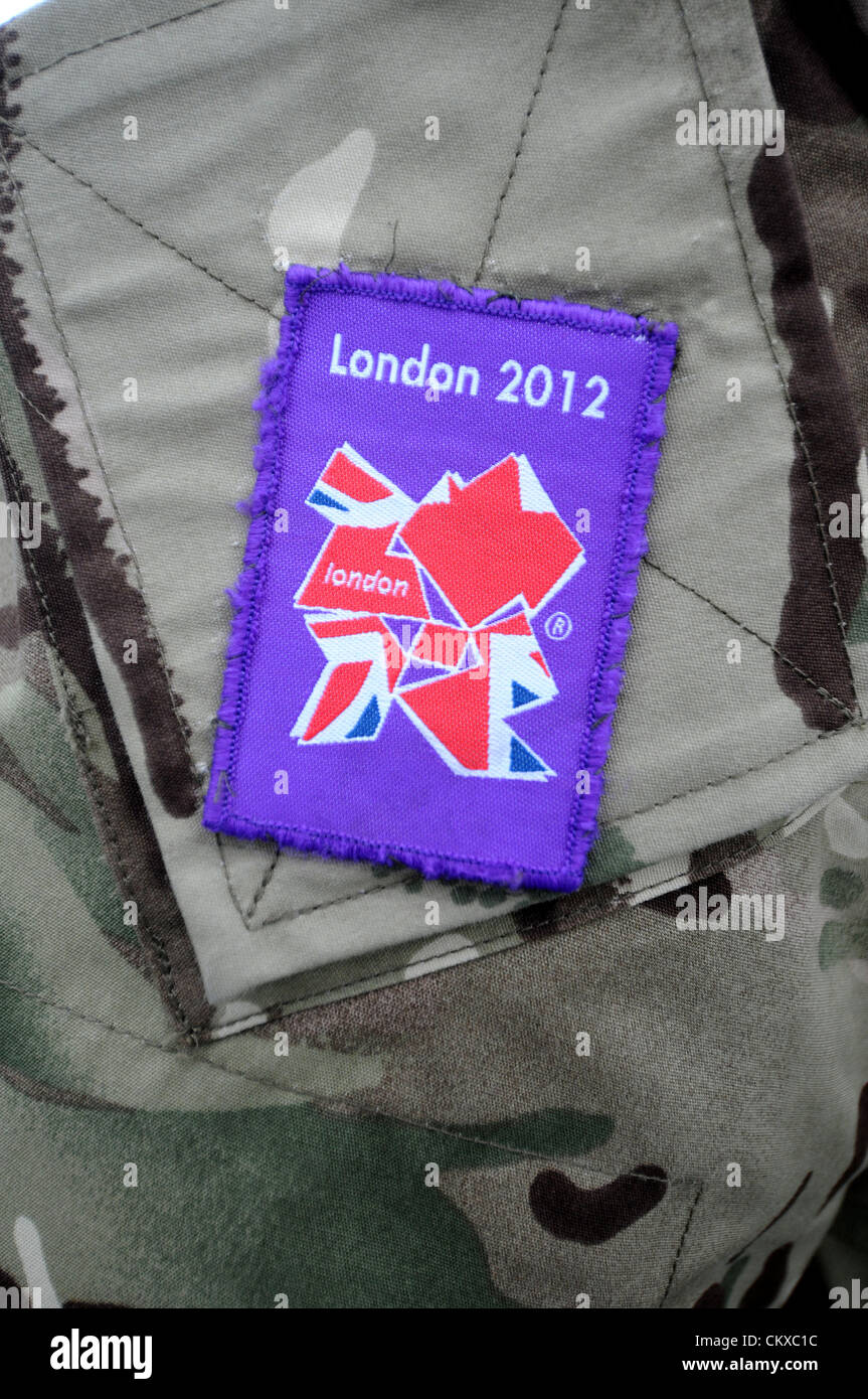 London 2012 Olympic army badge Credit:  Dorset Media Service / Alamy Live News Stock Photo