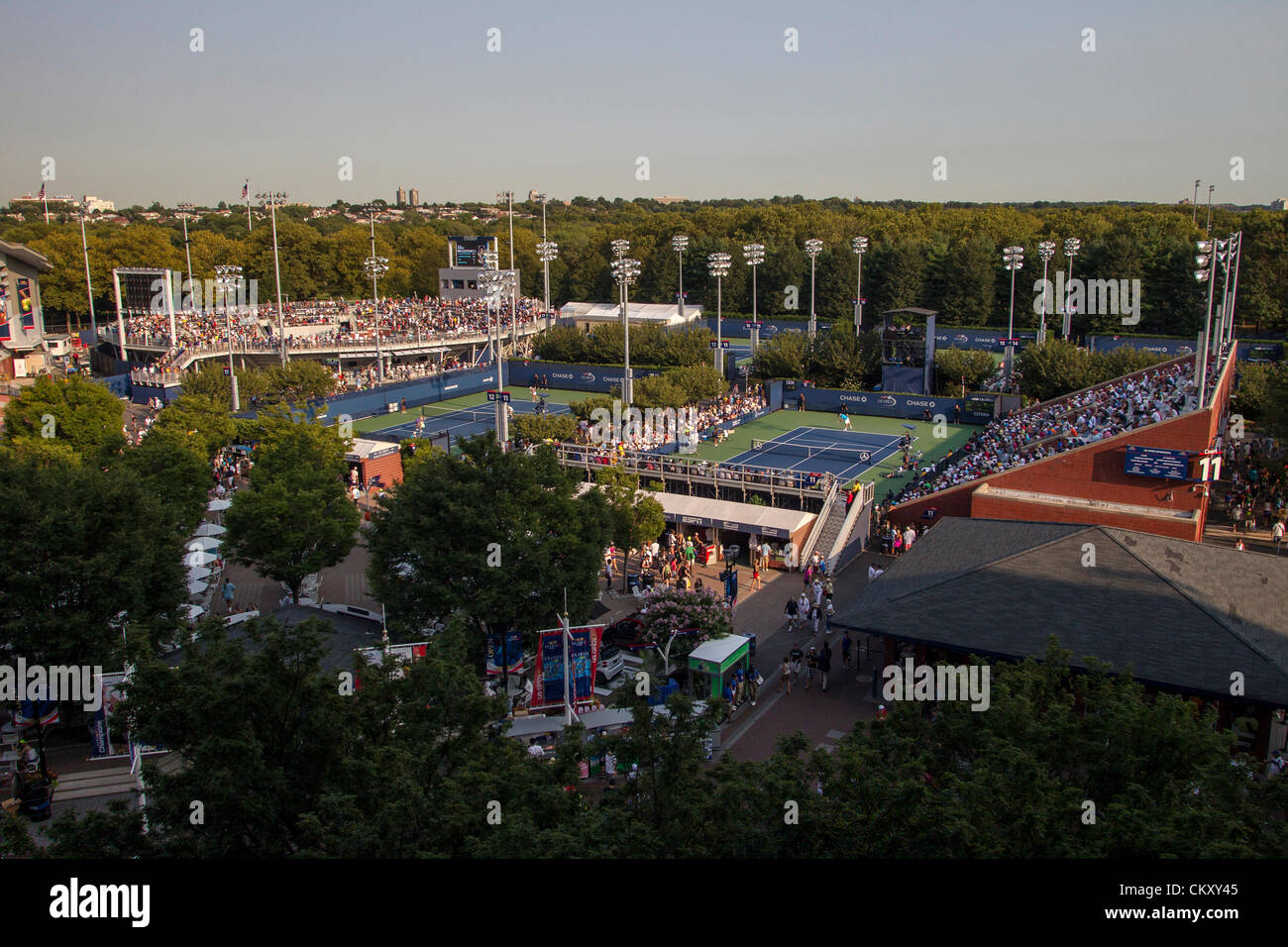 New York, USA. 30th Aug 2012. Billie Jean King National tennis Center during 2012 US Open Tennis Stock Photo