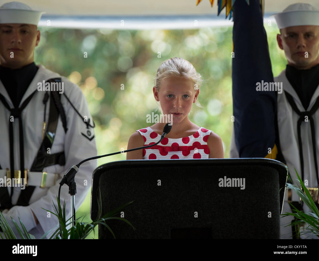 Piper Van Wagenen, one of Neil Armstrong's 10 grandchildren, speaks ...