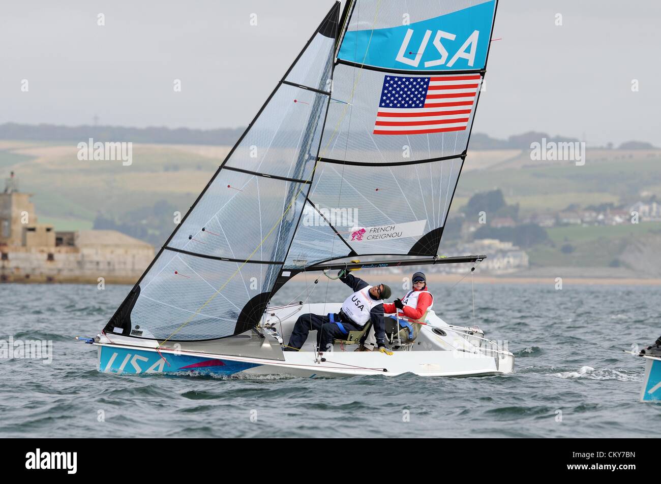 London 2012 Paralympics: Sailing Skud 18 class Jen French and JP ...