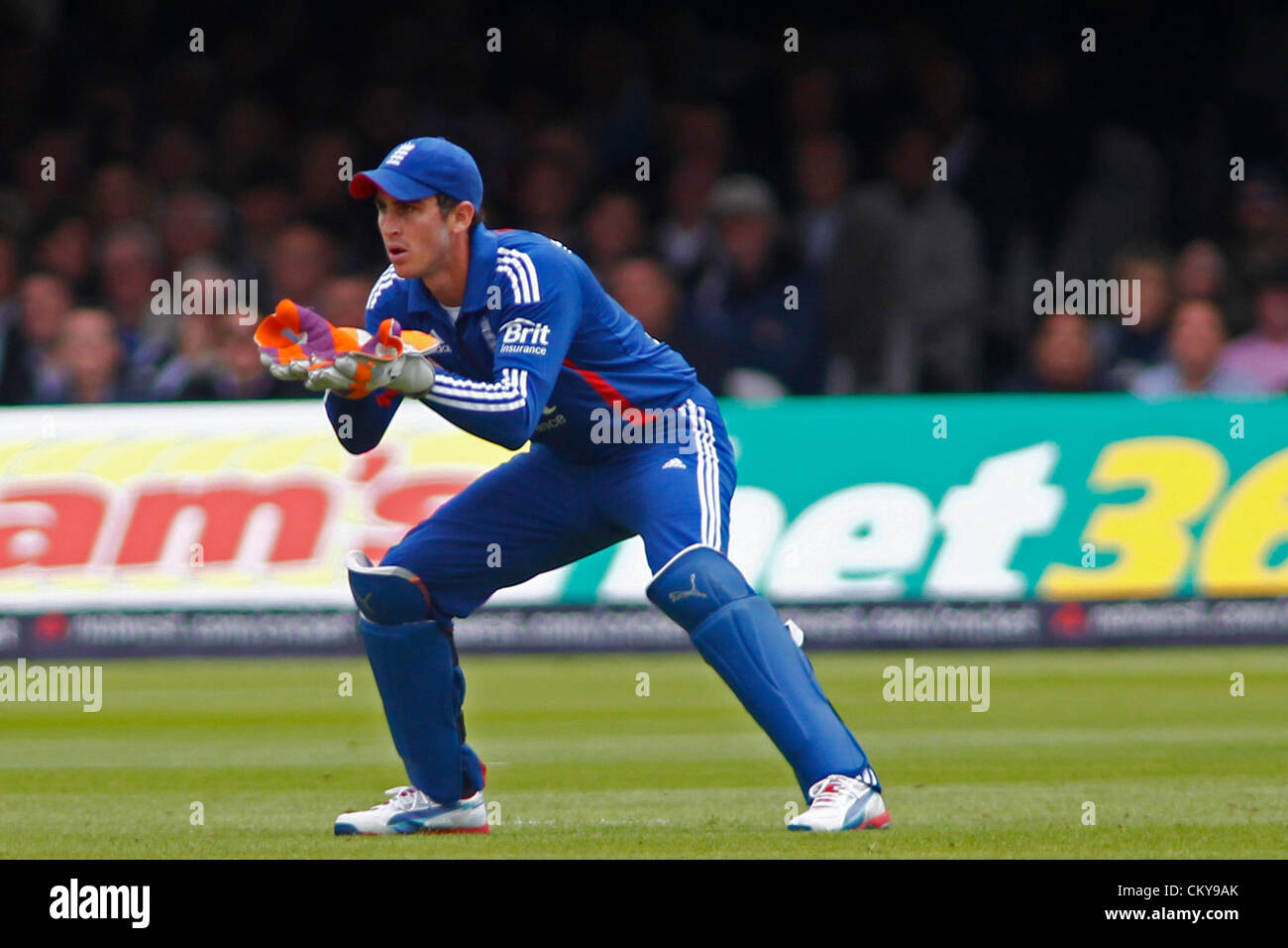 02/09/2012 London, England. England's Craig Kieswetter  during the 3rd Nat West one day international cricket match between  England and South Africa and played at Lords Cricket Ground: Mandatory credit: Mitchell Gunn Stock Photo