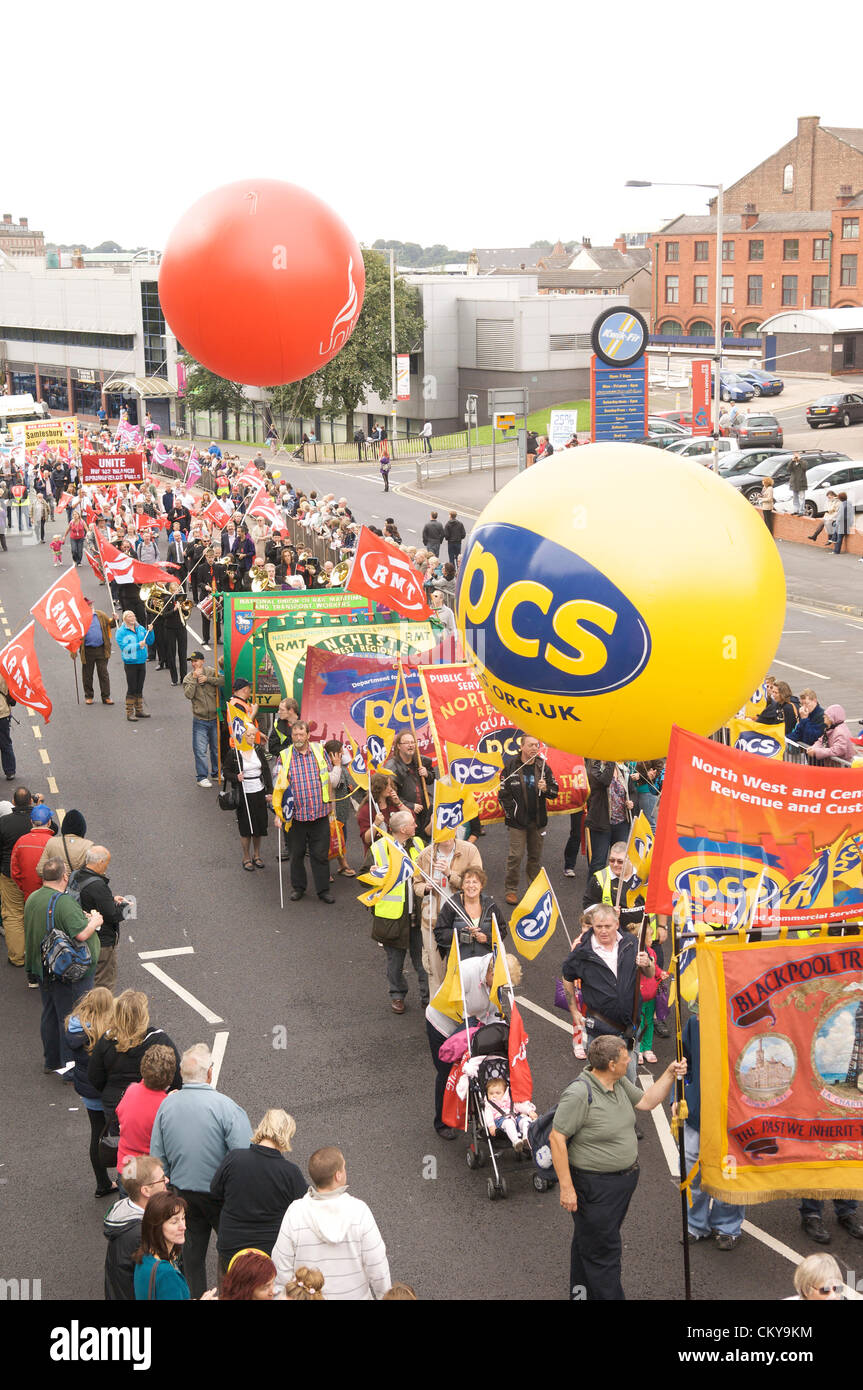 2/09/12 Preston,UK   Every 20 years Preston Guild is celebrated in the town that was at the forefront of the industrial revolution.The Trade Parade through the streets of the city centre starts off the week of events. Stock Photo