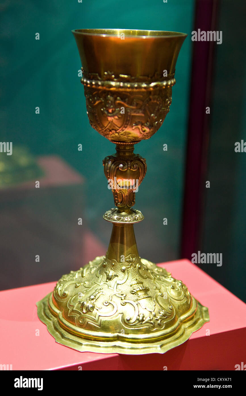 Saint Nicolas de Veroce (Upper Savoy,France) : Museum of sacred arts - Exposition of the 'treasure' Stock Photo