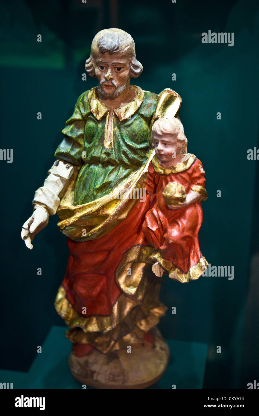 Saint Nicolas de Veroce (Upper Savoy,France) : Museum of sacred arts - Exposition of the 'treasure' Stock Photo