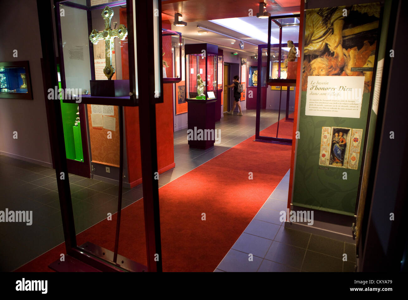 Saint Nicolas de Veroce (Upper Savoy,France) : Museum of sacred arts - Exposition of the 'treasure' Stock Photo