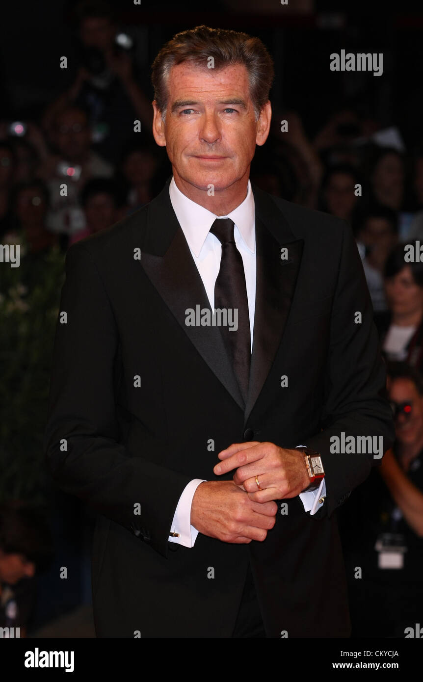 PIERCE BROSNAN LOVE IS ALL YOU NEED. PREMIERE. 69TH VENICE FILM FESTIVAL VENICE ITALY 02