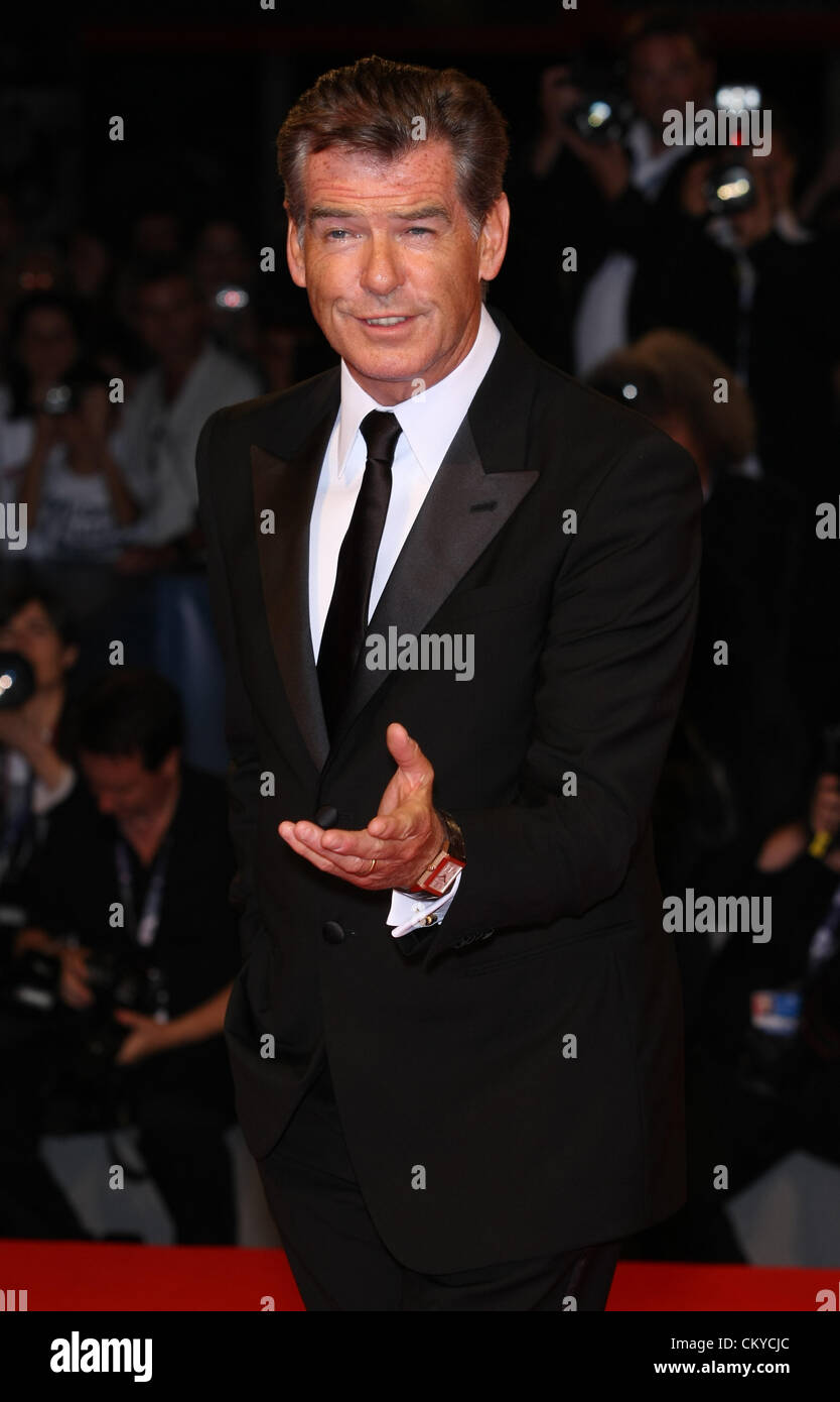 PIERCE BROSNAN LOVE IS ALL YOU NEED. PREMIERE. 69TH VENICE FILM FESTIVAL VENICE ITALY 02