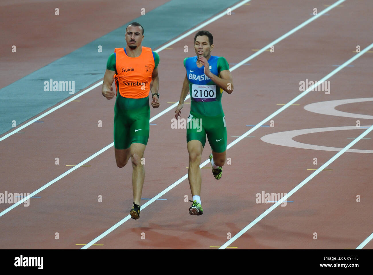 02.09.2012 London, England. Olympic Stadium. Men's 400m T12 Heats ...